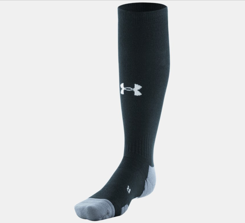 Adult UA Team Over-The-Calf Socks- Red and Black
