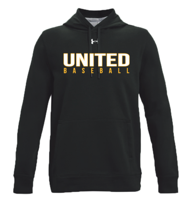 Youth UA Rival Fleece Hoodie- Red and Black
