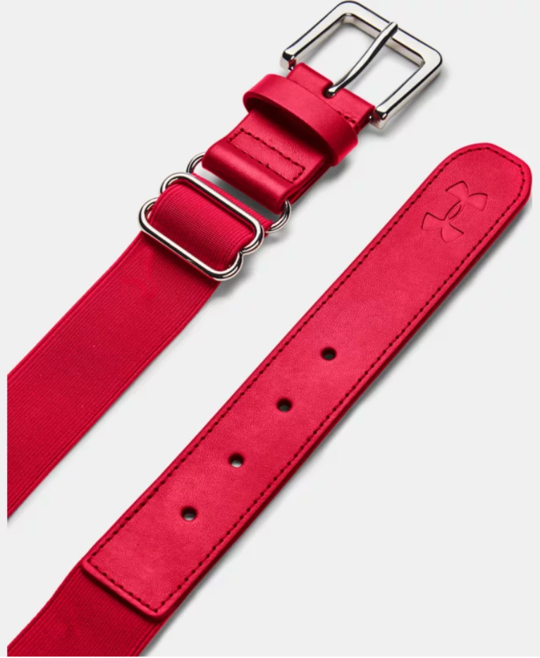 Adult UA Baseball Belt- Red and Black