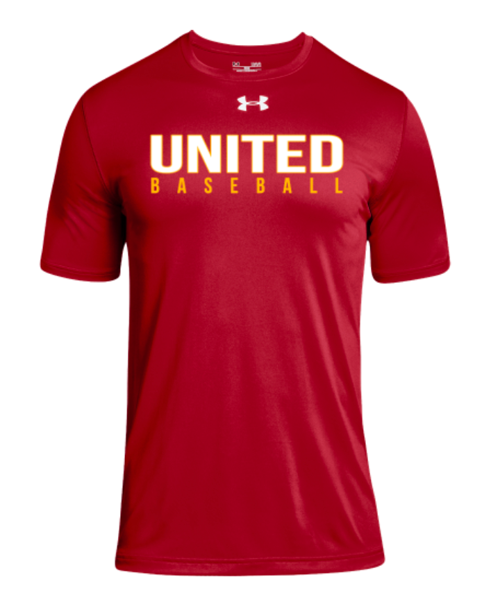 Youth 'UA Team Tech Short Sleeve Red- PRACTICE SHIRT